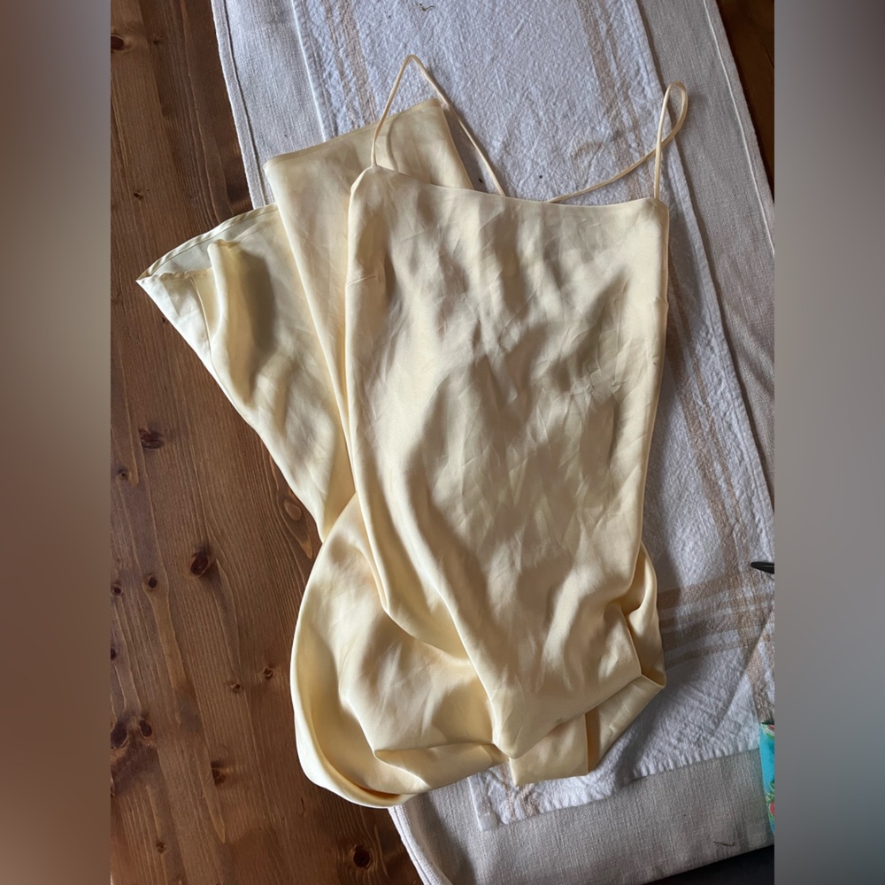 Show Me Your MuMu Dani Pale Yellow Slip Dress